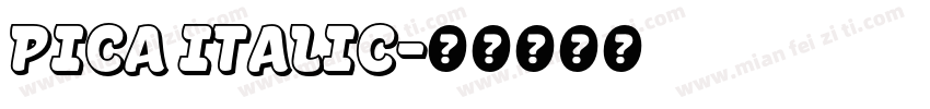Pica Italic字体转换